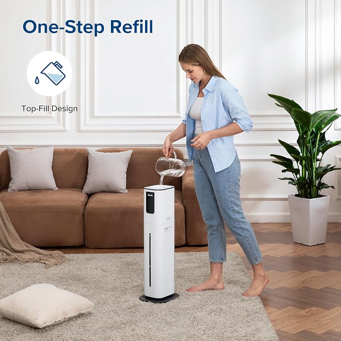 LEVOIT OasisMist 1000S (10L) Smart Humidifier for Home Large Room Bedroom, Last 100 Hours Suitable for Indoor Plant, Cover up to 600ft², Easy Top Fill, Remoter & Voice Control, Auto Mode, Quiet, White - Image 7