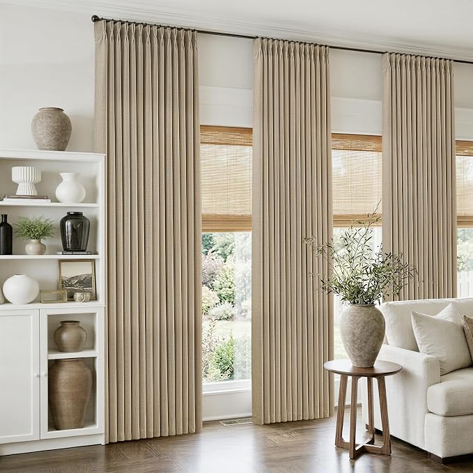 Memory Trained Pinch Pleated 126 Inch Extra Long Curtains by Twodrapes