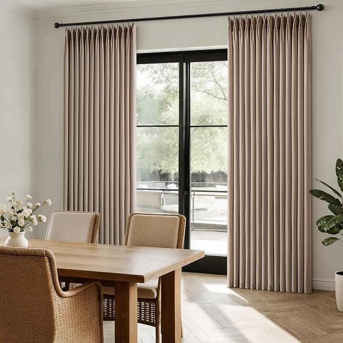 Memory Trained Pinch Pleated Curtains 90 Inches Long, Viral Linen Pinch Pleat - Image 8