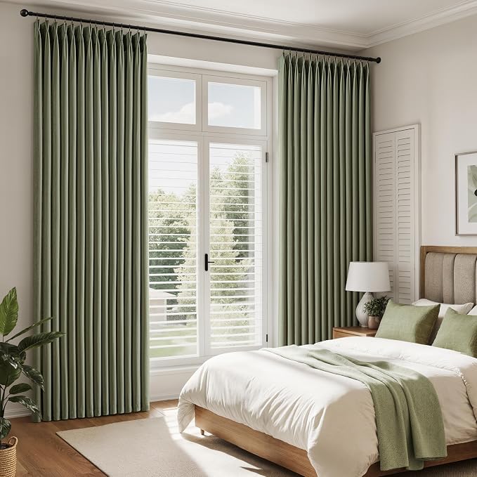 Memory Trained Pinch Pleated Curtains 84 Inches Long, Linen Pinch Pleat Sheer - Image 8