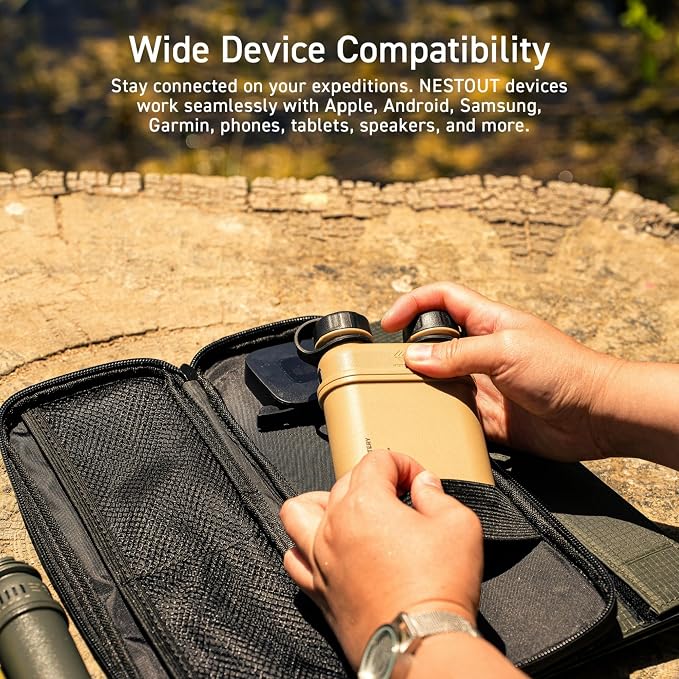 ELECOM NESTOUT Rugged Power Bank, 15000mAh Outdoor Charger, 32W USB C Fast Charging PD, Waterproof IP67, Heavy Duty Shockproof, Tactical Battery Pack for iPhone Tablet Hiking Camping Survival (Black) - Image 7