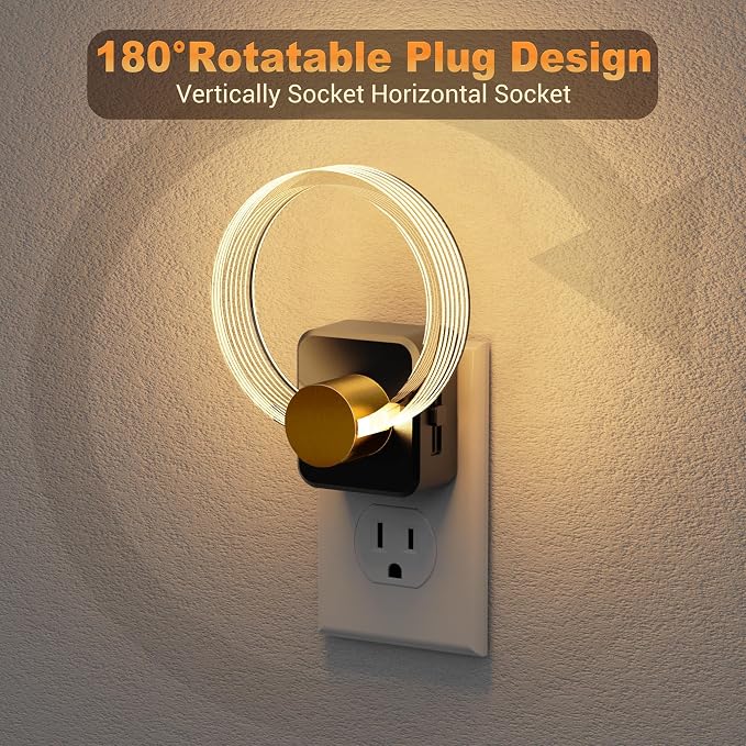 JandCase Night Light, Night Lights Plug into Wall, Dimmable Nightlight - Image 5