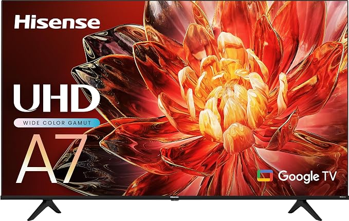Hisense A7 Series 50-Inch Class 4K UHD Smart Google TV with Voice Remote, Game Mode Plus, Chromecast Built-in (50A7N, 2024 Model) by Hisense