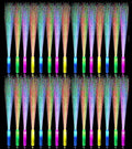 36 Pack Glow Sticks Light Up Fiber Optic Stick Glow Wands Bulk by NUDALA