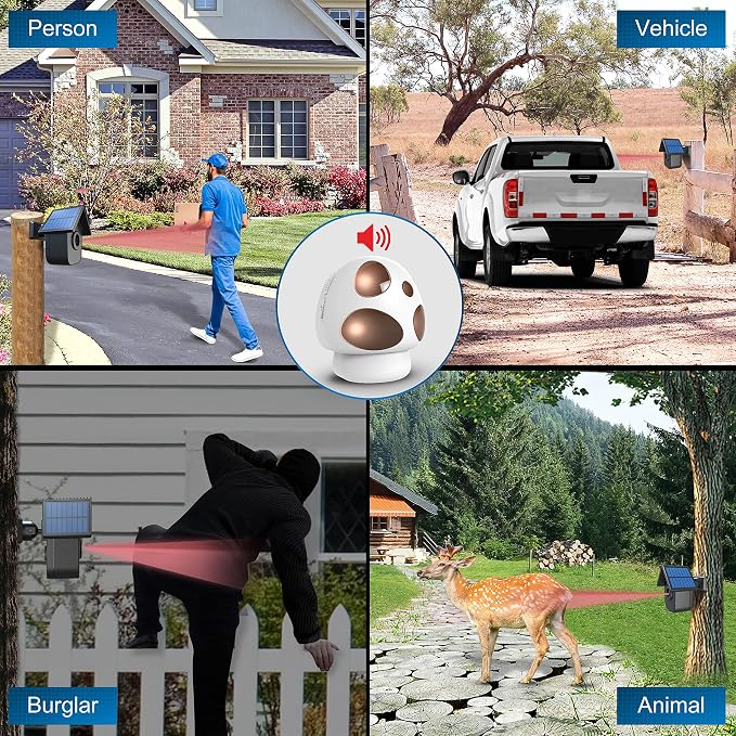 HTZSAFE Driveway Alarm- Driveway Alarms Wireless Outside Weatherproof Solar - Image 2