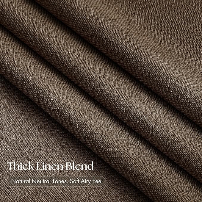 120 Inch Extra Long Dark Brown Curtains - Image 2